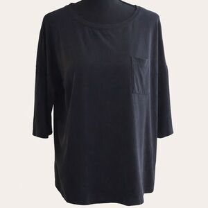 Southcott Black Bamboo Cotton Pocket Top Made in USA